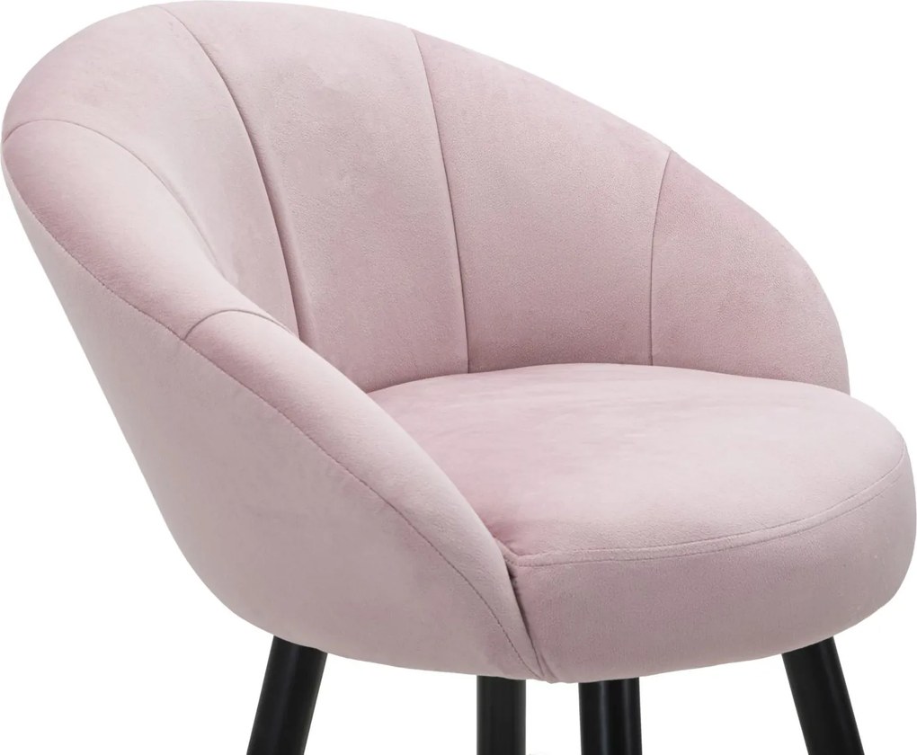 BANCO DE BAR PRAGUE 55X56X104 CM ROSA, PRETO E DOURADO