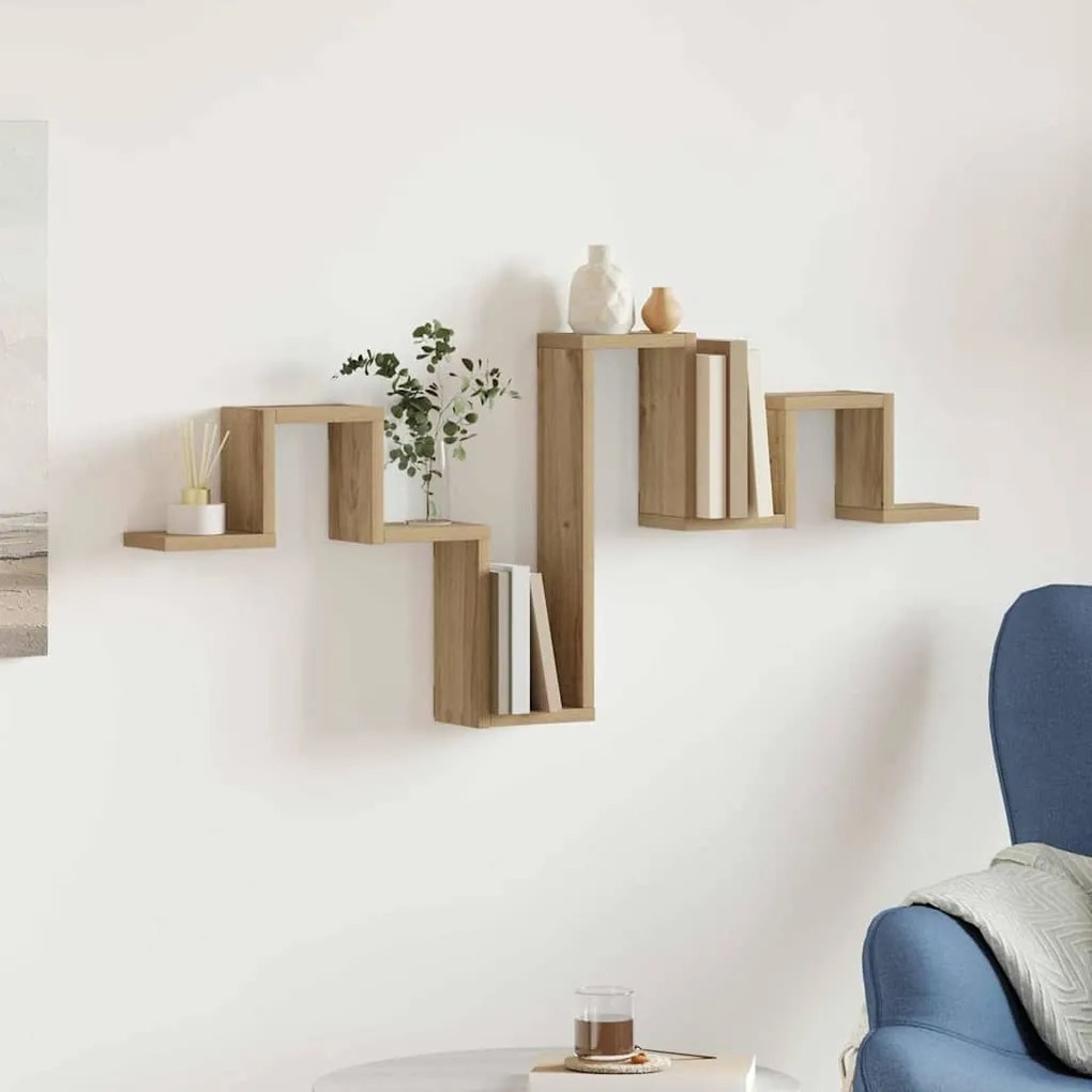 vidaXL Prateleira de Parede Carvalho Artesanal 104,5 x 43 x 10 cm