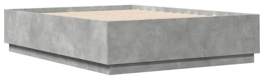 Estrutura de cama 150x200 cm derivados de madeira cinza cimento