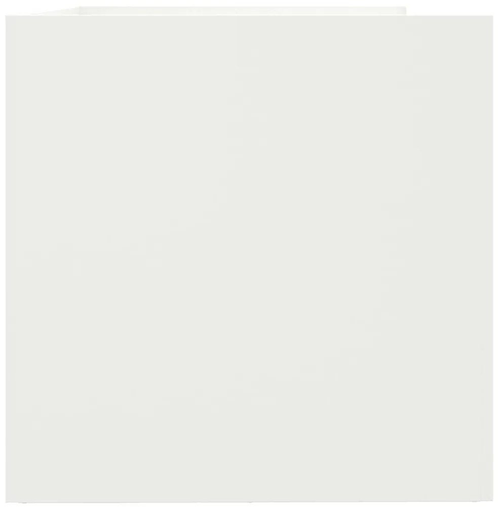 Vaso/floreira 62x40x39 cm aço branco