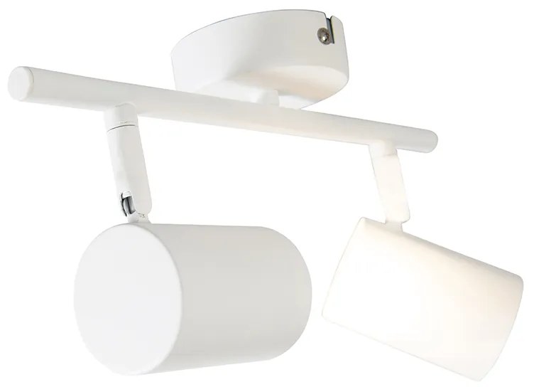 Projetores modernos brancos inclináveis 2 luzes - Jeana 2 Moderno
