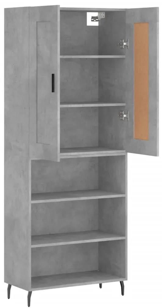 Armário alto 69,5x34x180 cm derivados de madeira cinza cimento