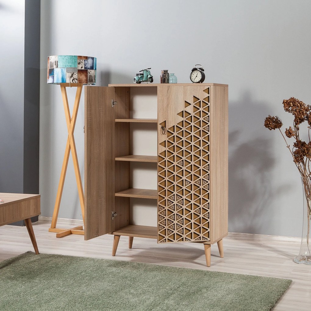 Móvel Multiuso Multibox – Carvalho Sonoma – 80x127x36 cm