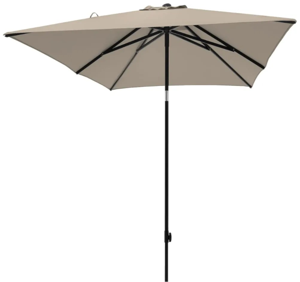 Guarda-sol de jardim Moraira 230x230 cm cor cru