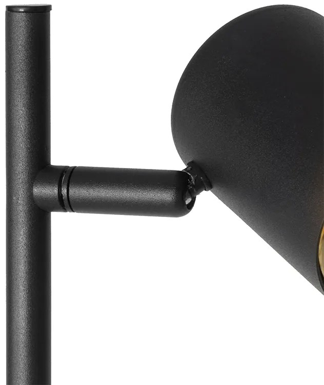 Candeeiro de pé moderno preto 3 luzes - Jeana