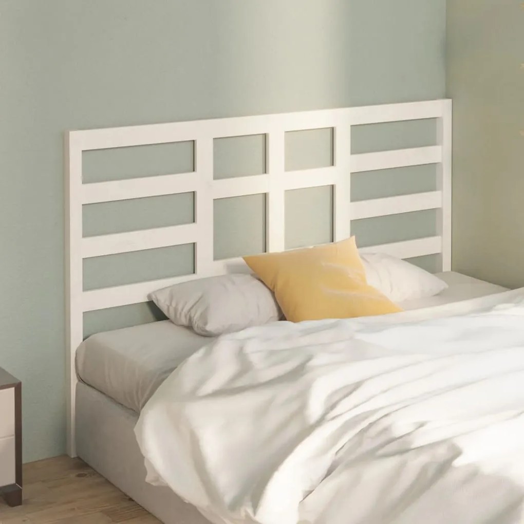 Cabeceira de cama 166x4x104 cm pinho maciço branco