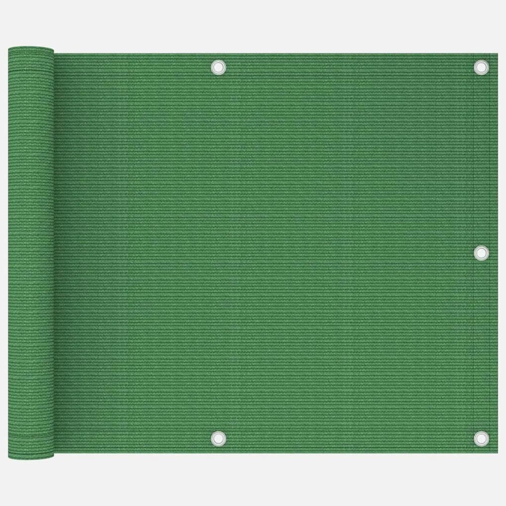 vidaXL Tela de varanda 75x500 cm PEAD verde-claro