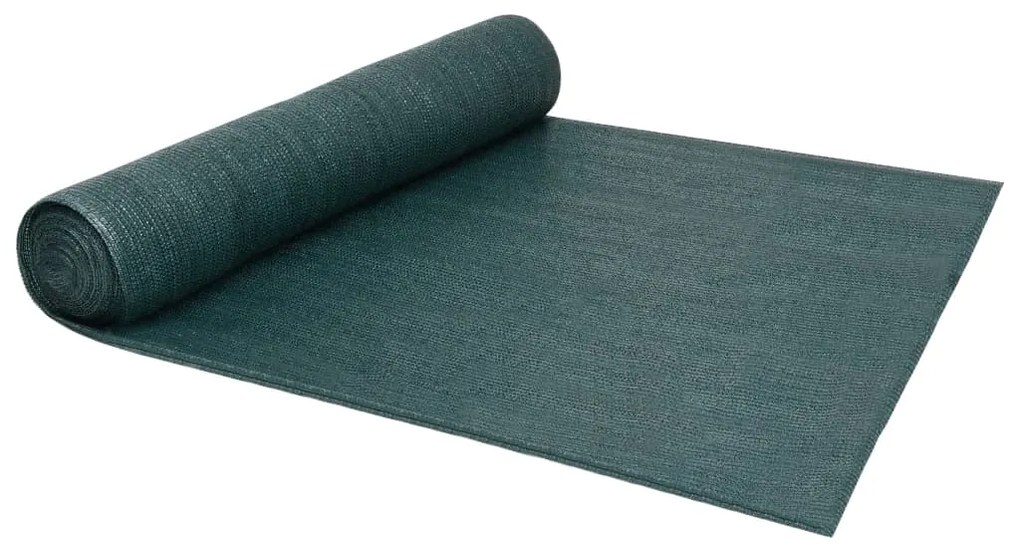 vidaXL Rede de ocultação para privacidade PEAD 150 g/m² 2x25 m verde