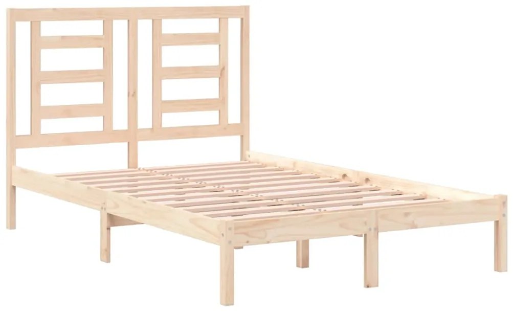 Estrutura de cama pequena casal 120x190 cm pinho maciço