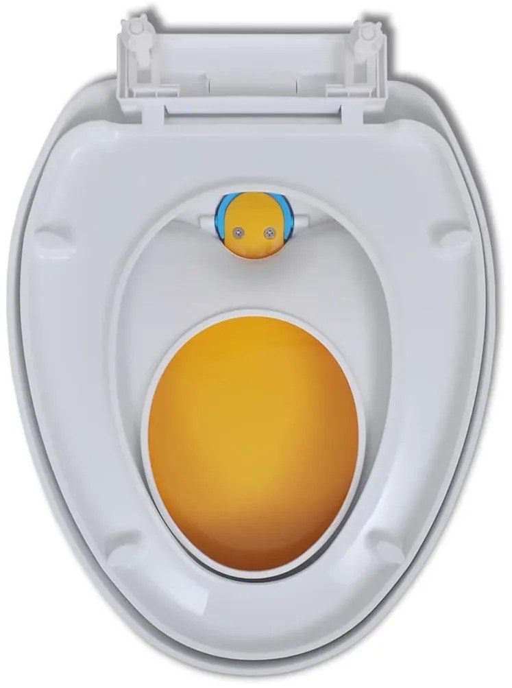 Tampo sanita com fecho suave adultos/crianças branco e amarelo