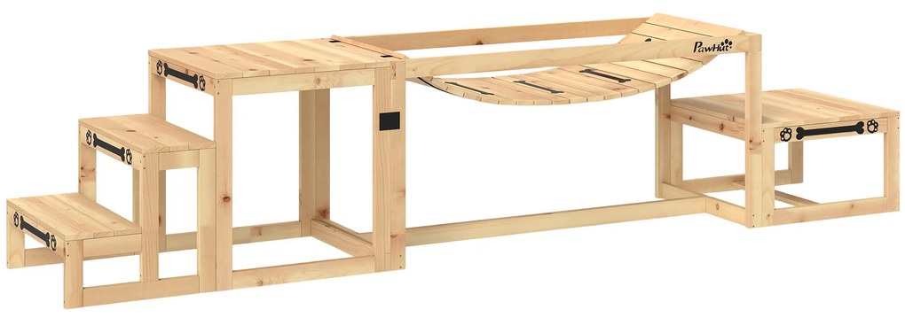 PawHut Conjunto de Treinamento de Agilidade para Cães Kit de Equipamento de Agilidade para Cães 3 Peças em Madeira | Aosom Portugal
