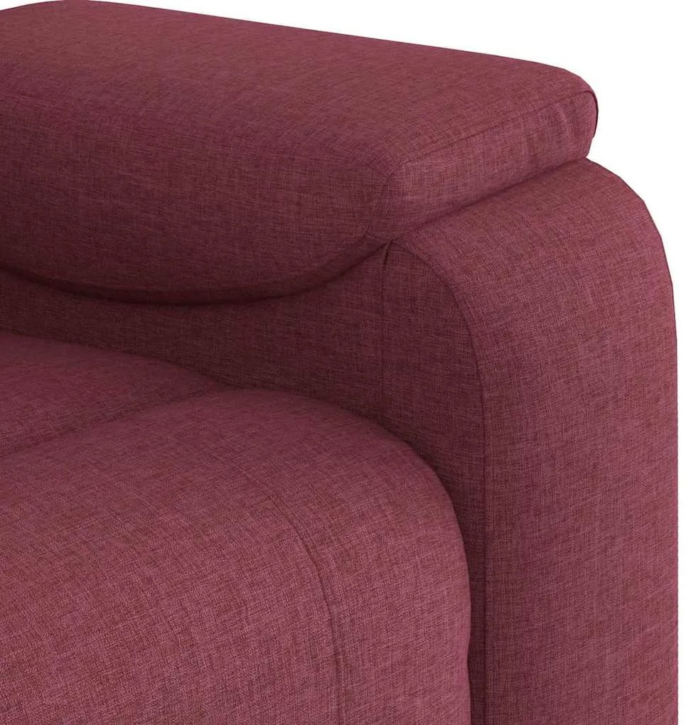 Poltrona de massagens reclinável tecido vermelho tinto