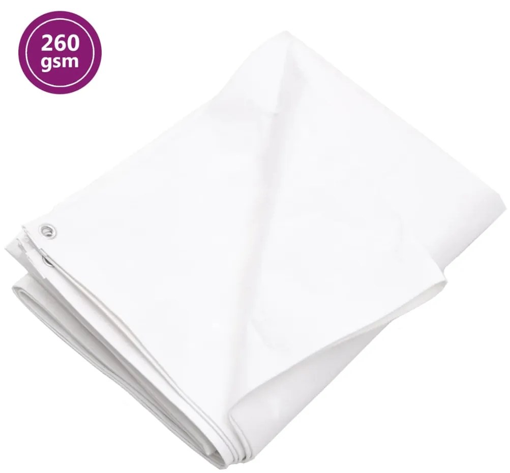 Lona 260 g/m² 8x10 m PEAD branco