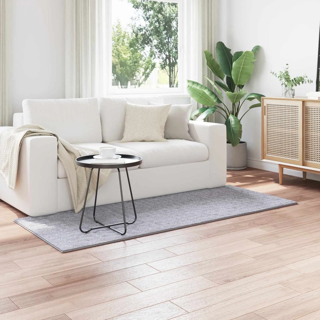 vidaXL Tapetes de área Retangular HUARTE Cinzento 150 x 80 cm