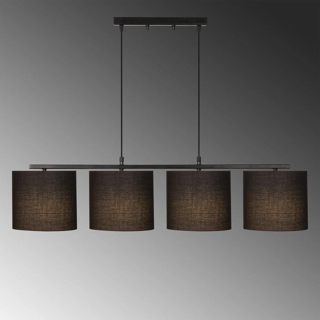Candeeiro de Teto Valiz – Preto – 110 x 25 cm