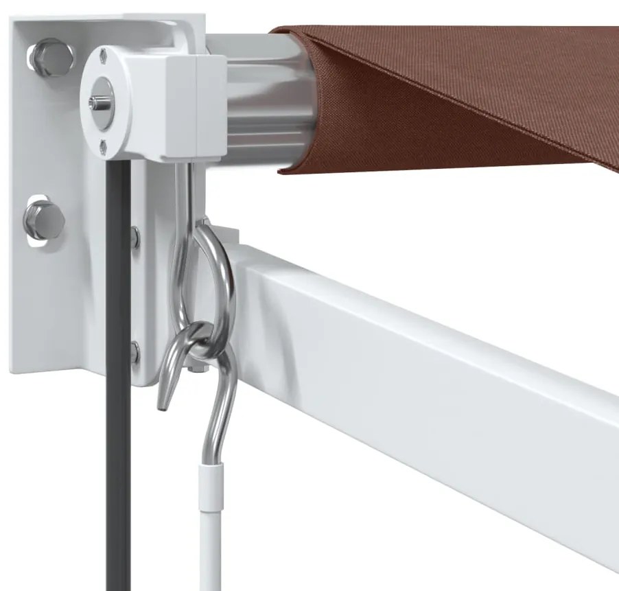 Toldo retrátil automático 350x250 cm castanho