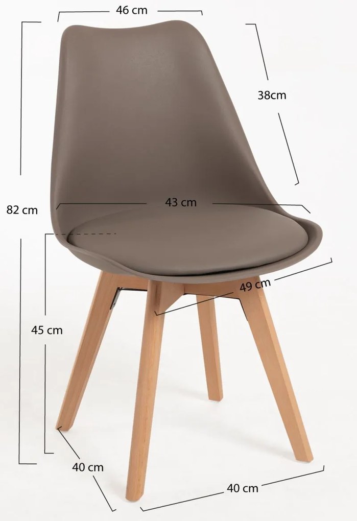 Cadeira Synk Basic - Taupe