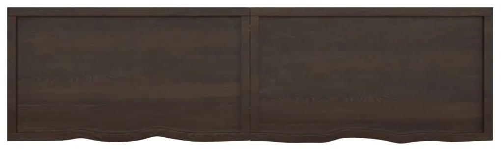 Prateleira de parede 220x60x4 cm carvalho tratado cinza-escuro