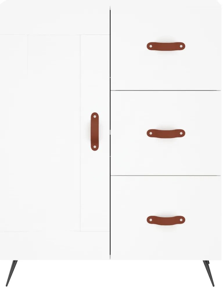Armário alto 69,5x34x180 cm derivados de madeira branco