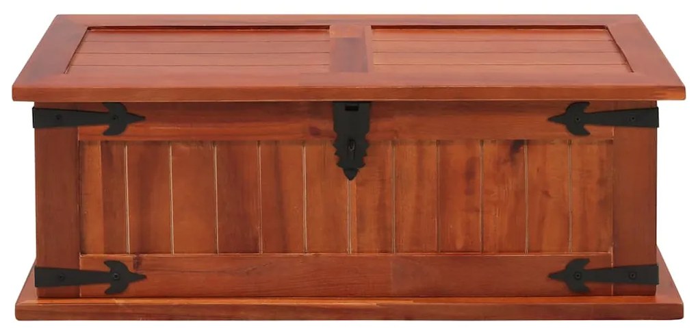 Arca de arrumação 60x25x22 cm madeira de acácia maciça