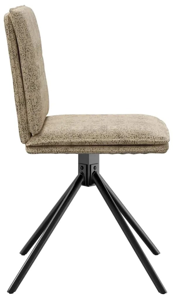 Cadeiras de jantar 4 pcs cinza claro Faux Suede Couro