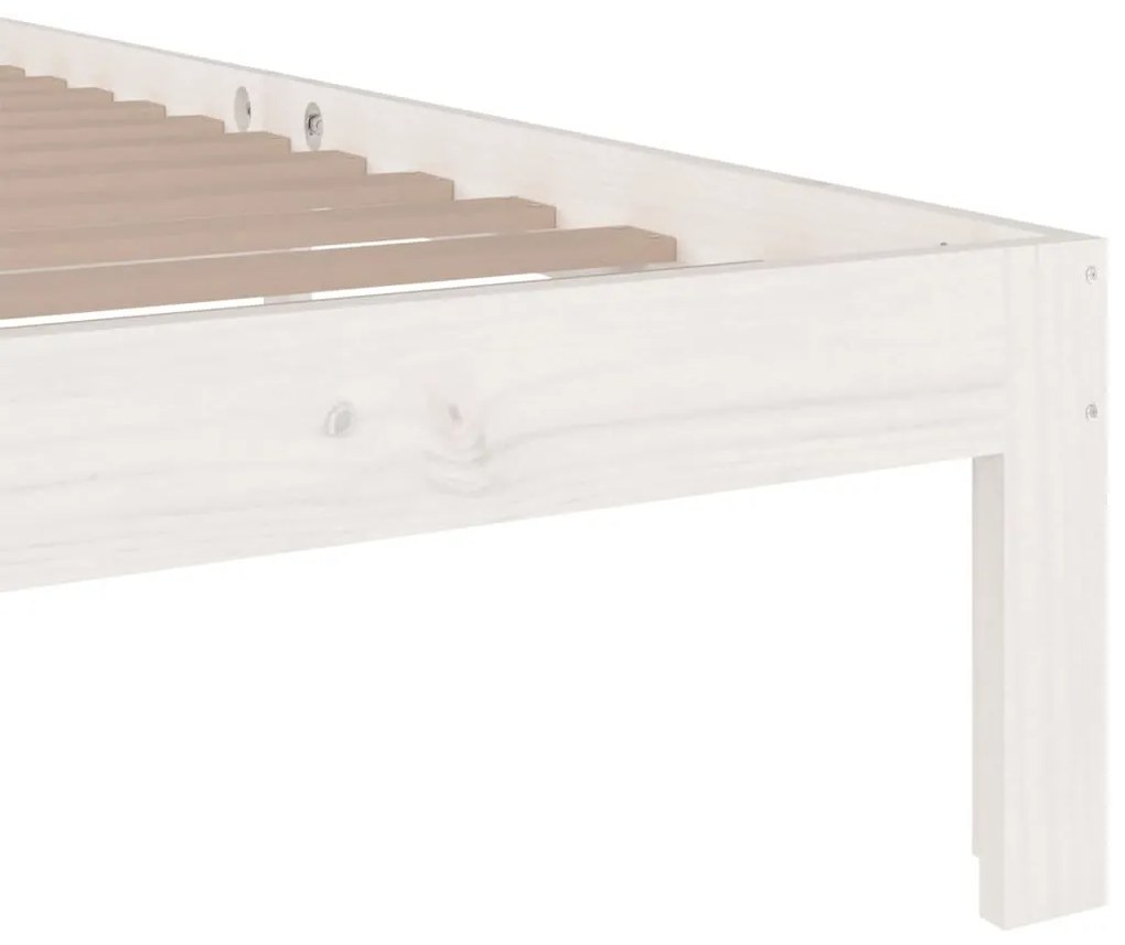 Estrutura cama pequena solteiro 75x190 cm madeira maciça branco