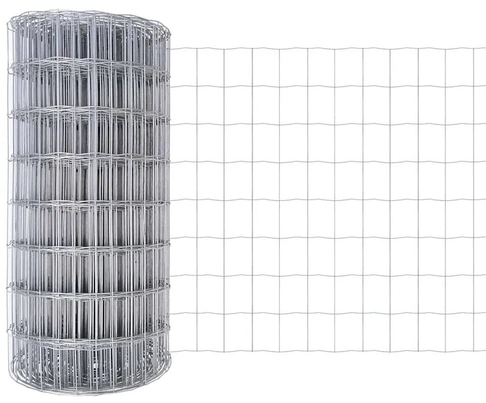 Cerca Euro com 13 Postes Flangeados de 0,4 x 50m em Aço Galvanizado