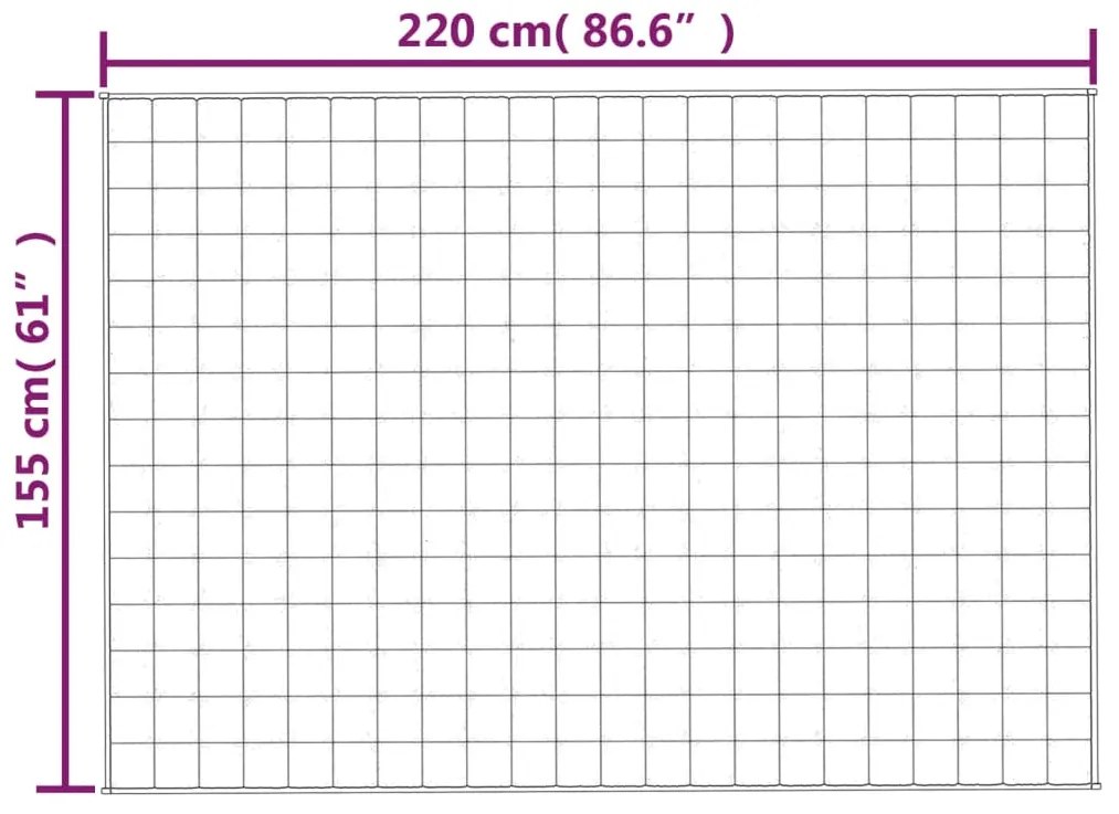 Manta pesada 11 kg 155x220 cm tecido cinza
