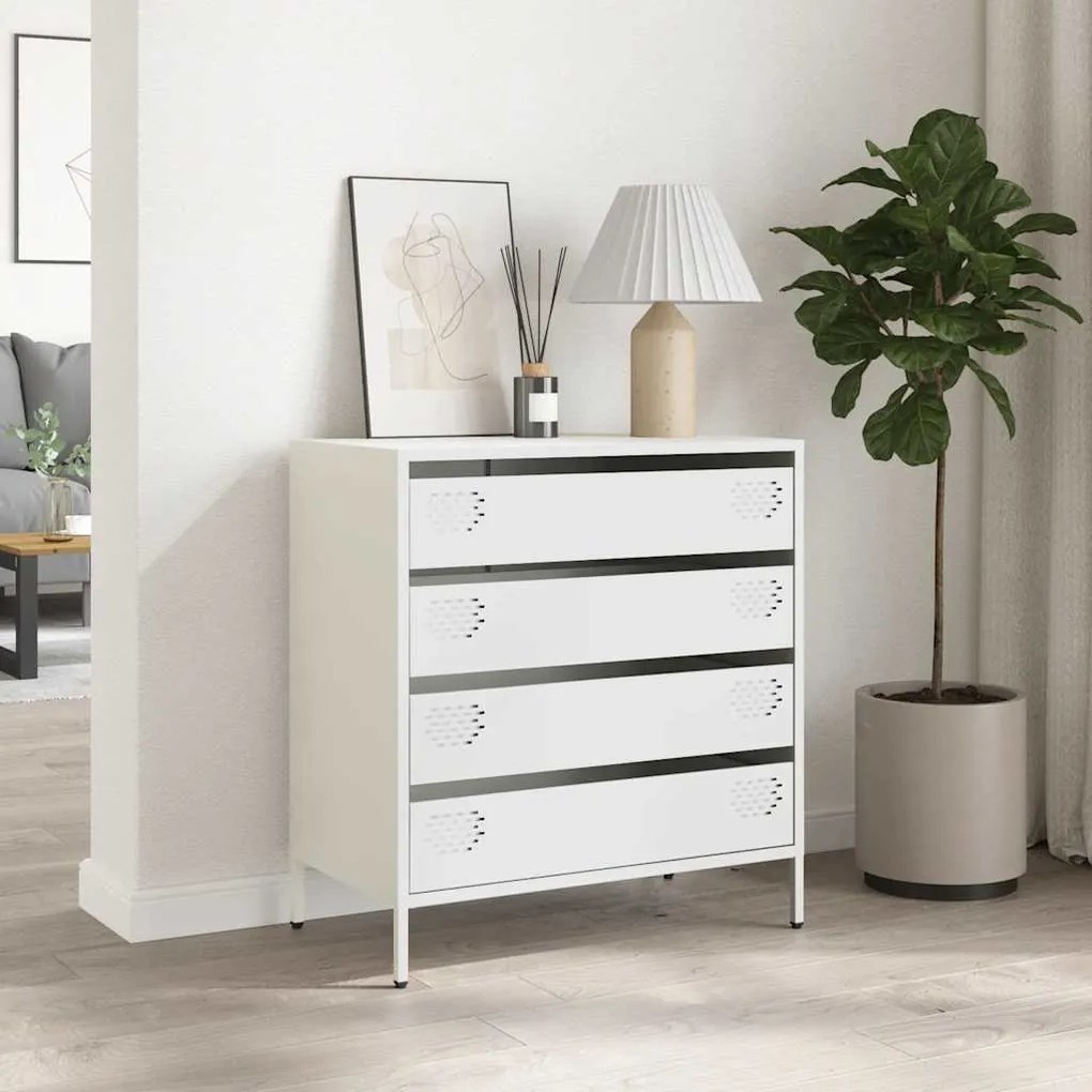 Aparador 68x39x73,5 cm aço laminado a frio branco