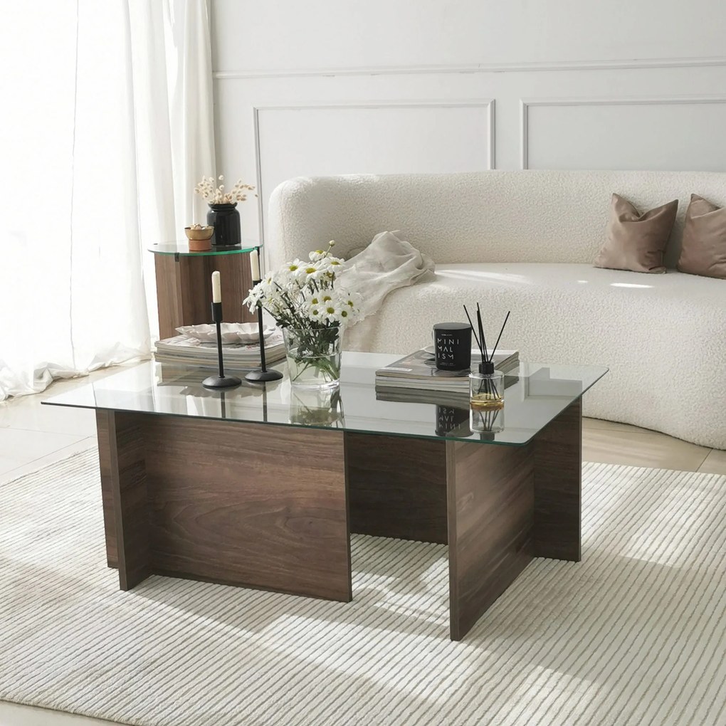 Mesa de Centro Escape – Nogueira – 105 cm x 40 cm x 65 cm