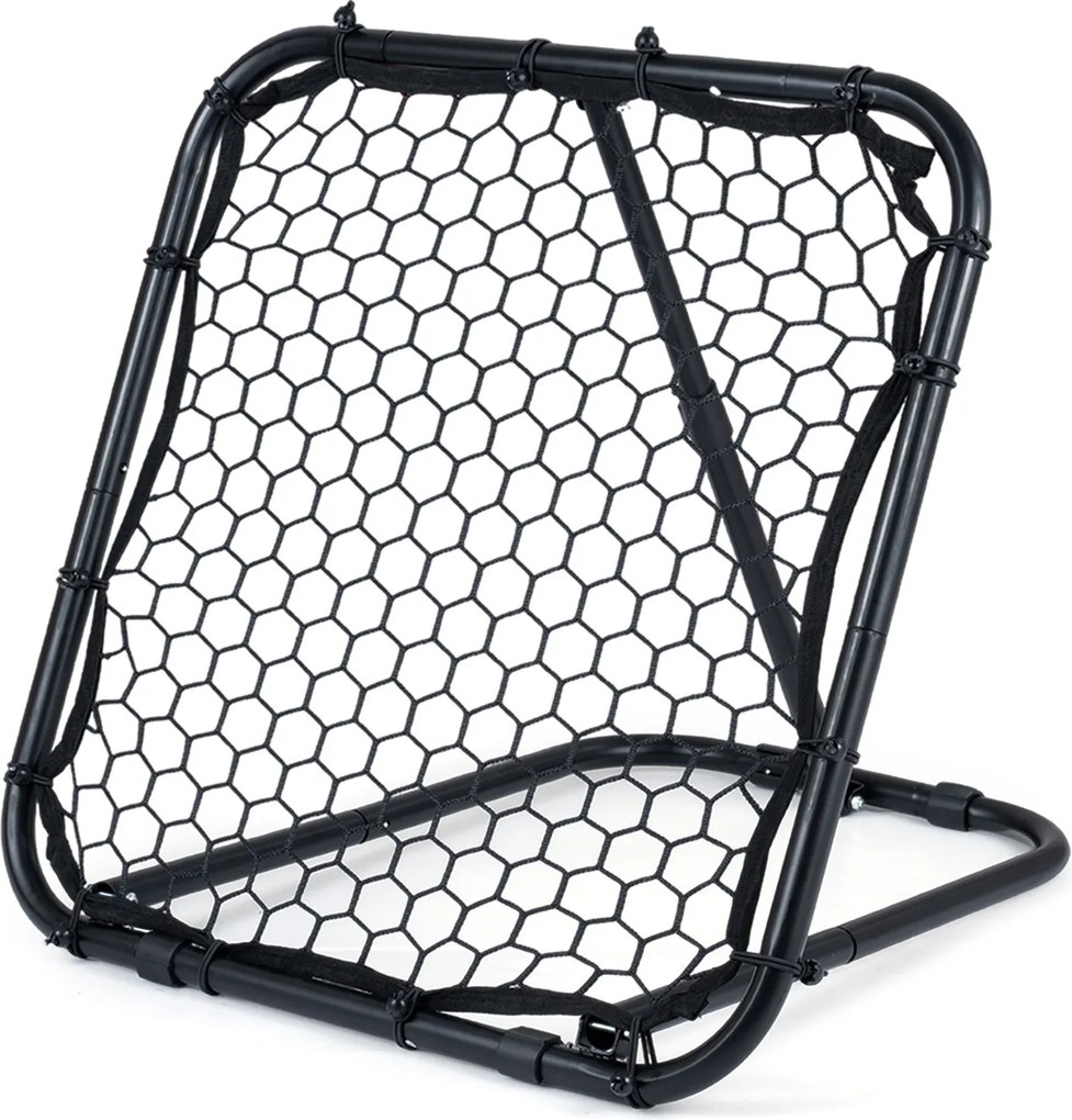 Rede de Ressalto para Futebol, 85 x 80 x 85 cm, Inclinação Regulável em 5 Níveis, Preto