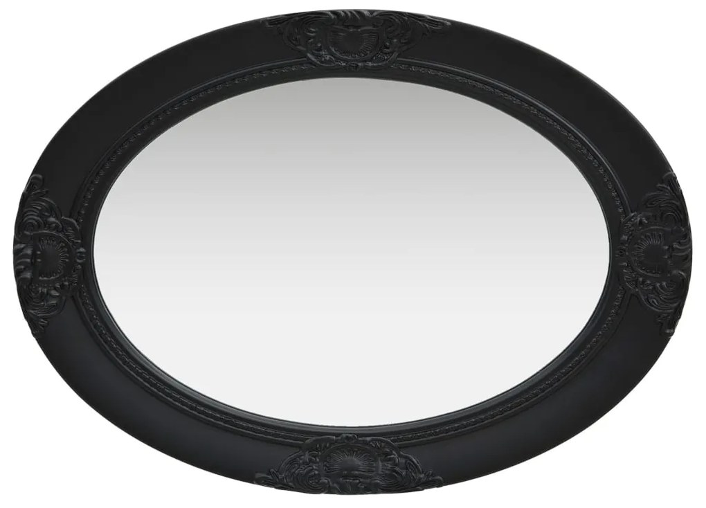 Espelho de parede estilo barroco 50x70 cm preto