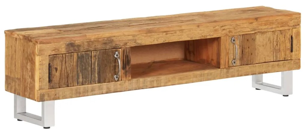 Suporte para TV madeira reciclada maciça 140x30x40 cm