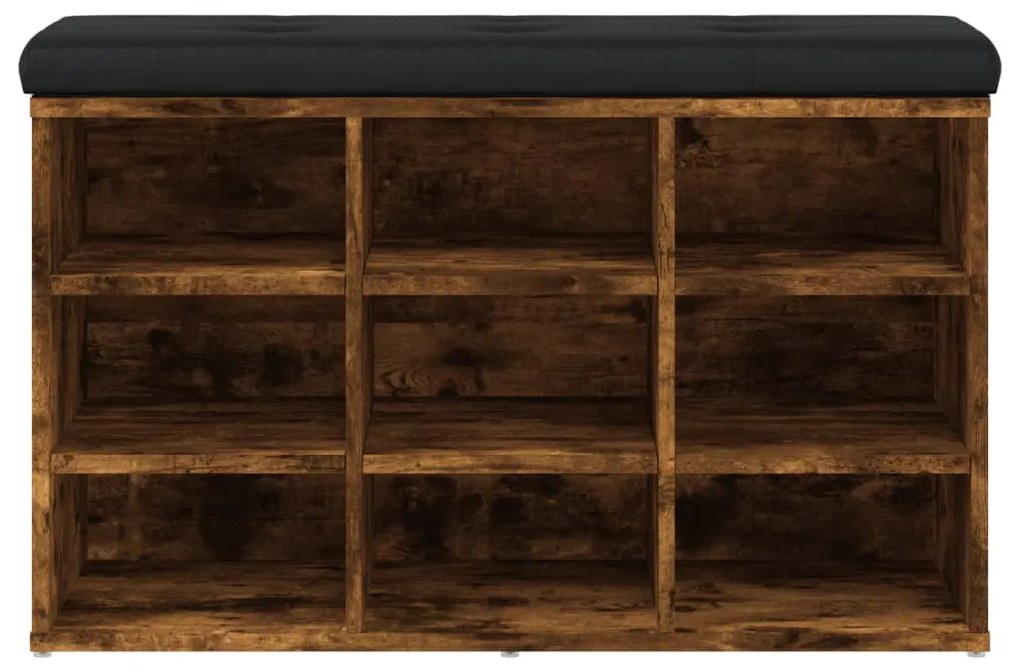 Banco sapateira 82x32x50 cm derivados madeira carvalho fumado