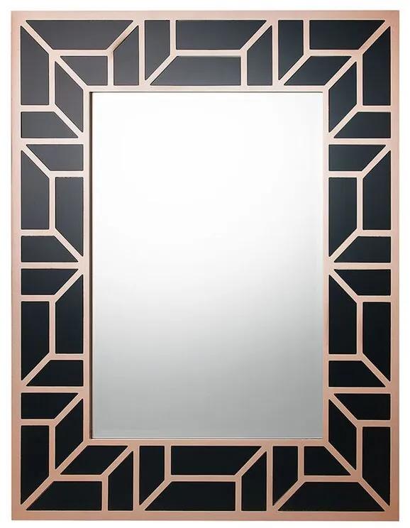 Espelho de parede 80 x 100 cm preto com cobre LITHAIRE