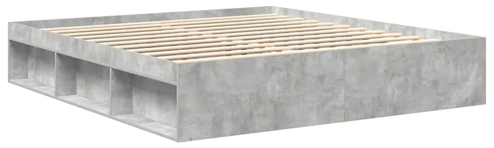 Estrutura de cama 200x200 cm cinza cimento
