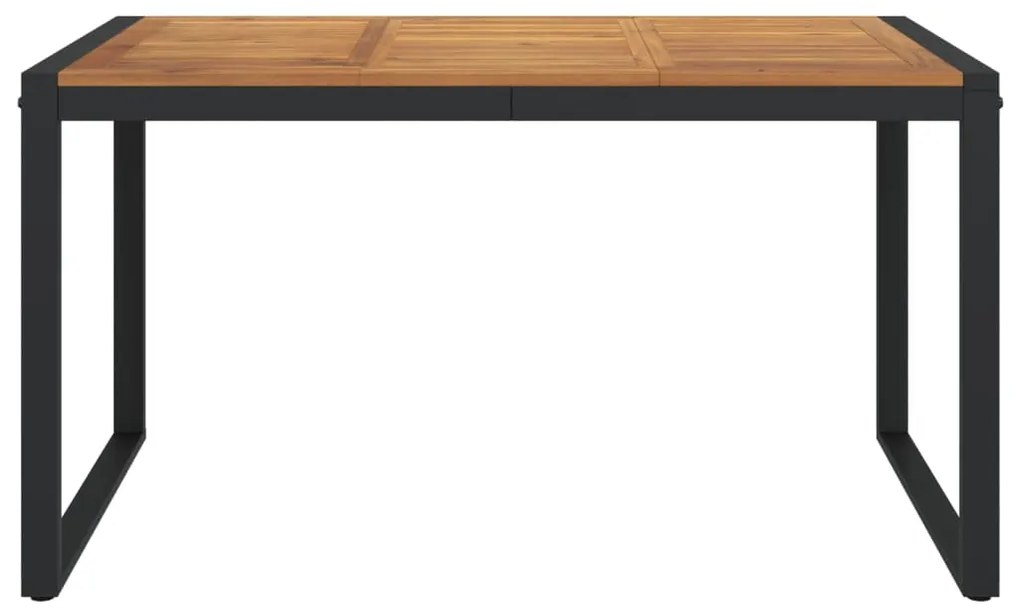 Mesa jardim c/ pernas em forma de U 140x80x75 cm acácia maciça