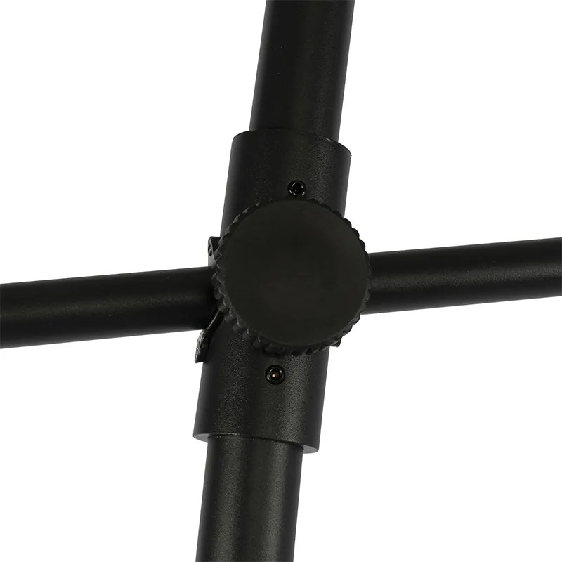 Candeeiro de pé design para exterior preto com abajur branco IP44 - Robbert Design