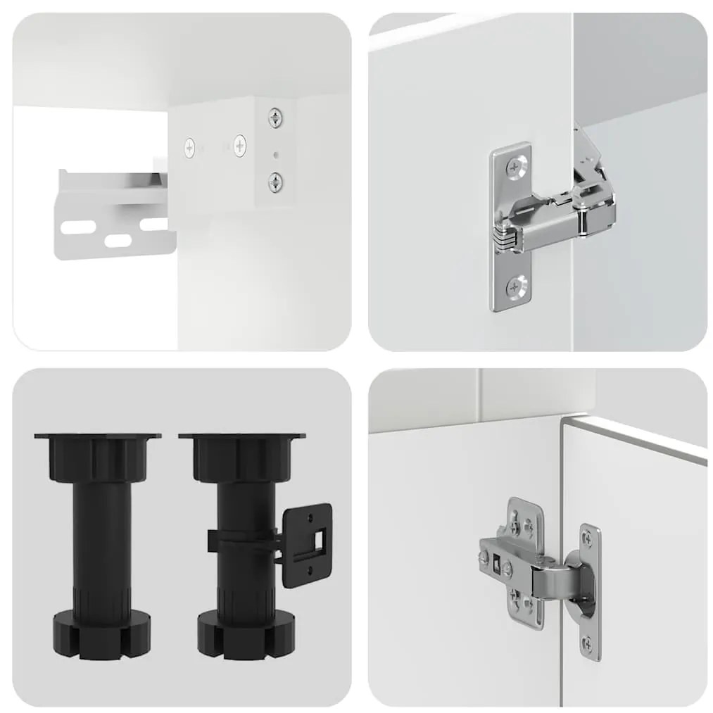 8 peças armário de cozinha conjunto Kalmar branco