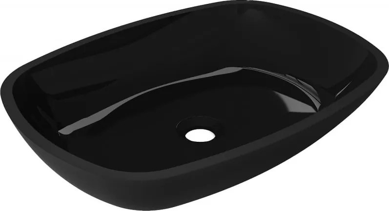 Mexen Araks lavatório de vidro de pousar 54 x 39 cm, preto - 24155470