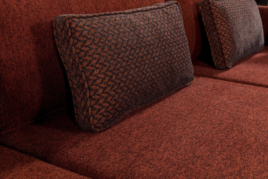 Sofá-Cama de Canto Matris – Vermelho Claret – 285x90x192 cm