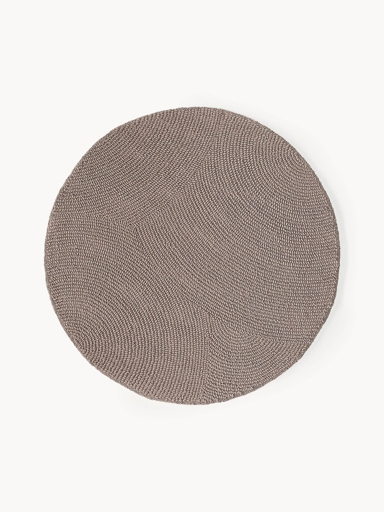 Tapete redondo em lã artesanal Eleni