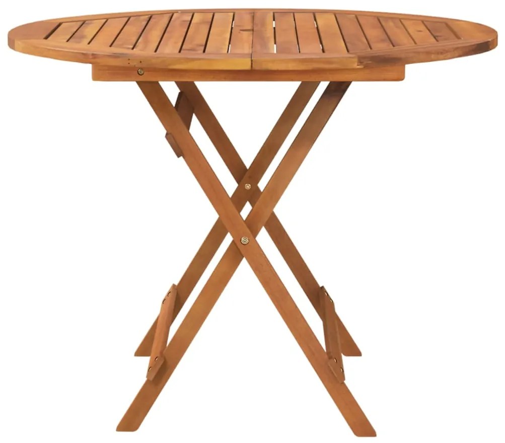 Conjunto de jantar p/ jardim 5 pcs madeira de acácia maciça