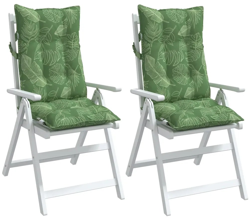 Almofadões p/ cadeira encosto alto 2 pcs tecido oxford folhas