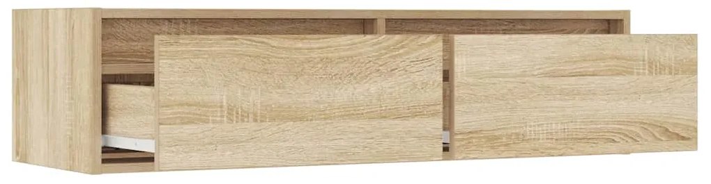 Móvel de TV com luzes LED 100X35,5x25 cm carvalho sonoma