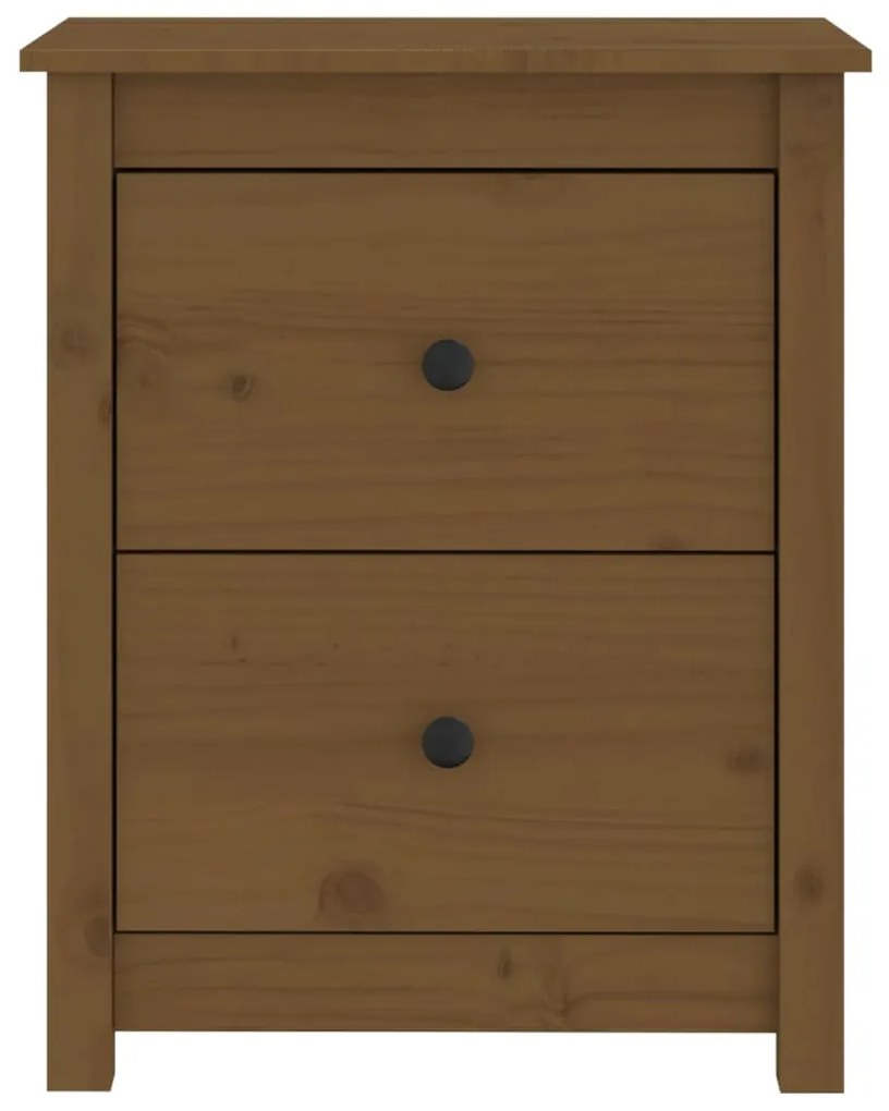 Mesas de cabeceira 2pcs 50x35x61,5 cm pinho maciço castanho mel