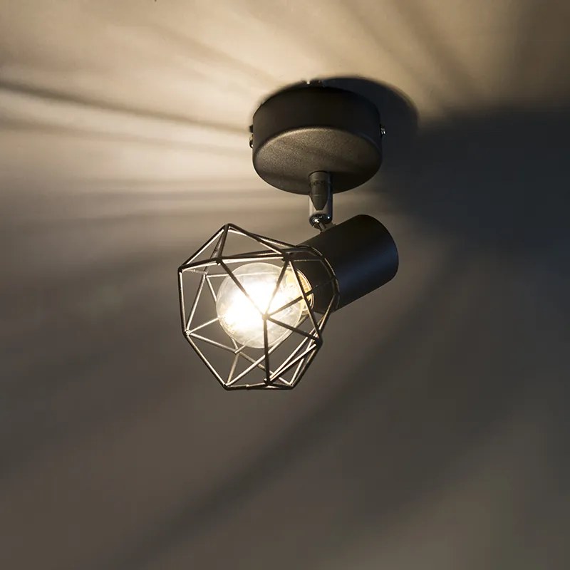 Projetores Art Deco Preto Giratório e Inclinável - Mosh Moderno
