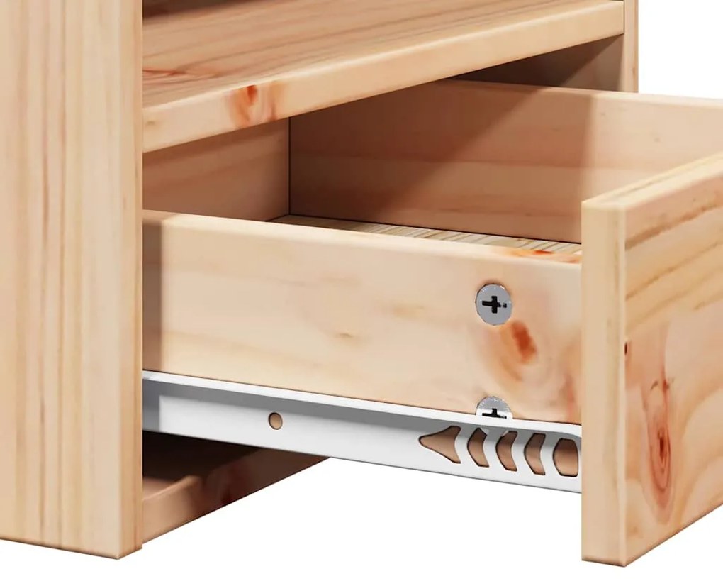 Mesa-de-cabeceira com gaveta Montado na parede Castanho 38 x 36 x 29,5