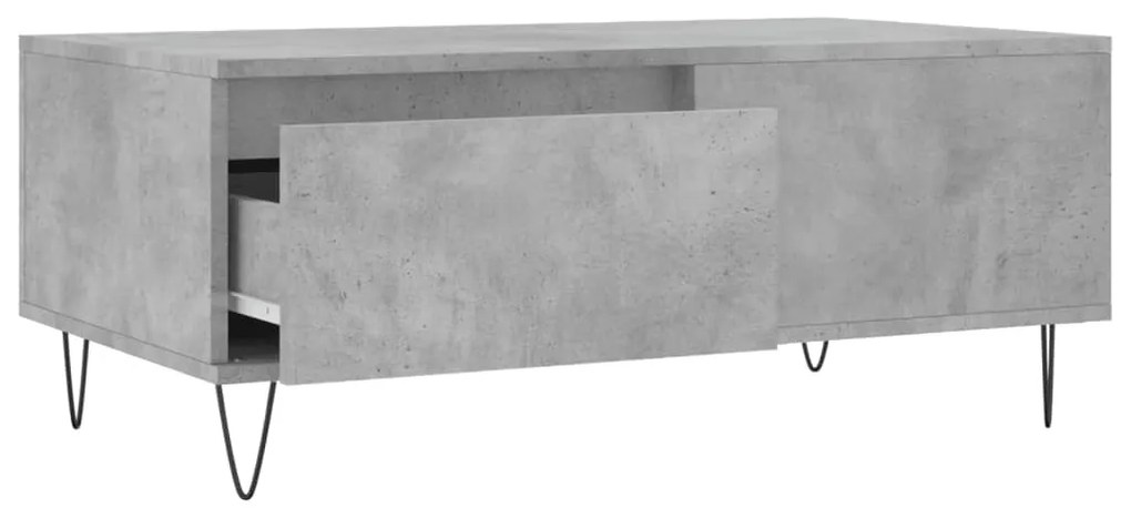 Mesa de centro 90x50x36,5 cm derivados madeira cinzento cimento