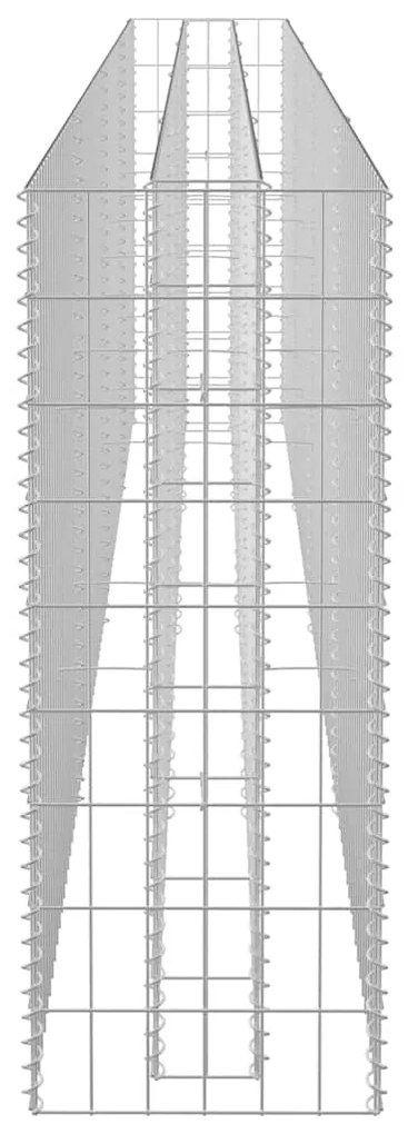 Canteiro elevado/cesto gabião 360x30x90 cm aço galvanizado